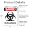Signmission Portrait Biohazard Danger Sign, Vinyl Decal, 7in W x 10in L, 2PK OS-2PACK-DS-D-710-V-1933 - alternate 5